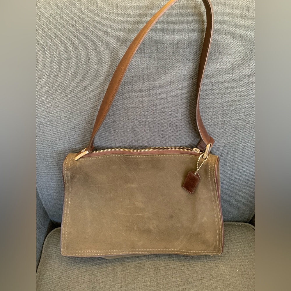 Vintage olive green Coach bag.